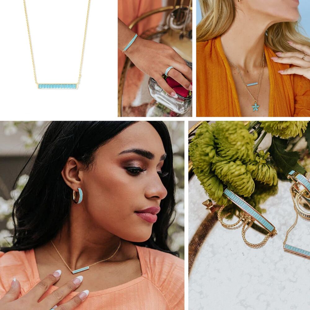 Kendra Scott Jack Turquoise Crystal Jewelry Set - Necklace & Ring